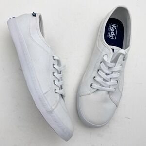 Keds Kickstart Canvas Lace Up Sneakers White Womens Size 10M New